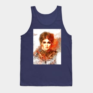 Mr. Ash's Studio enigmatic beautiful woman with scarlet hawkmoths deathshead moths Tank Top